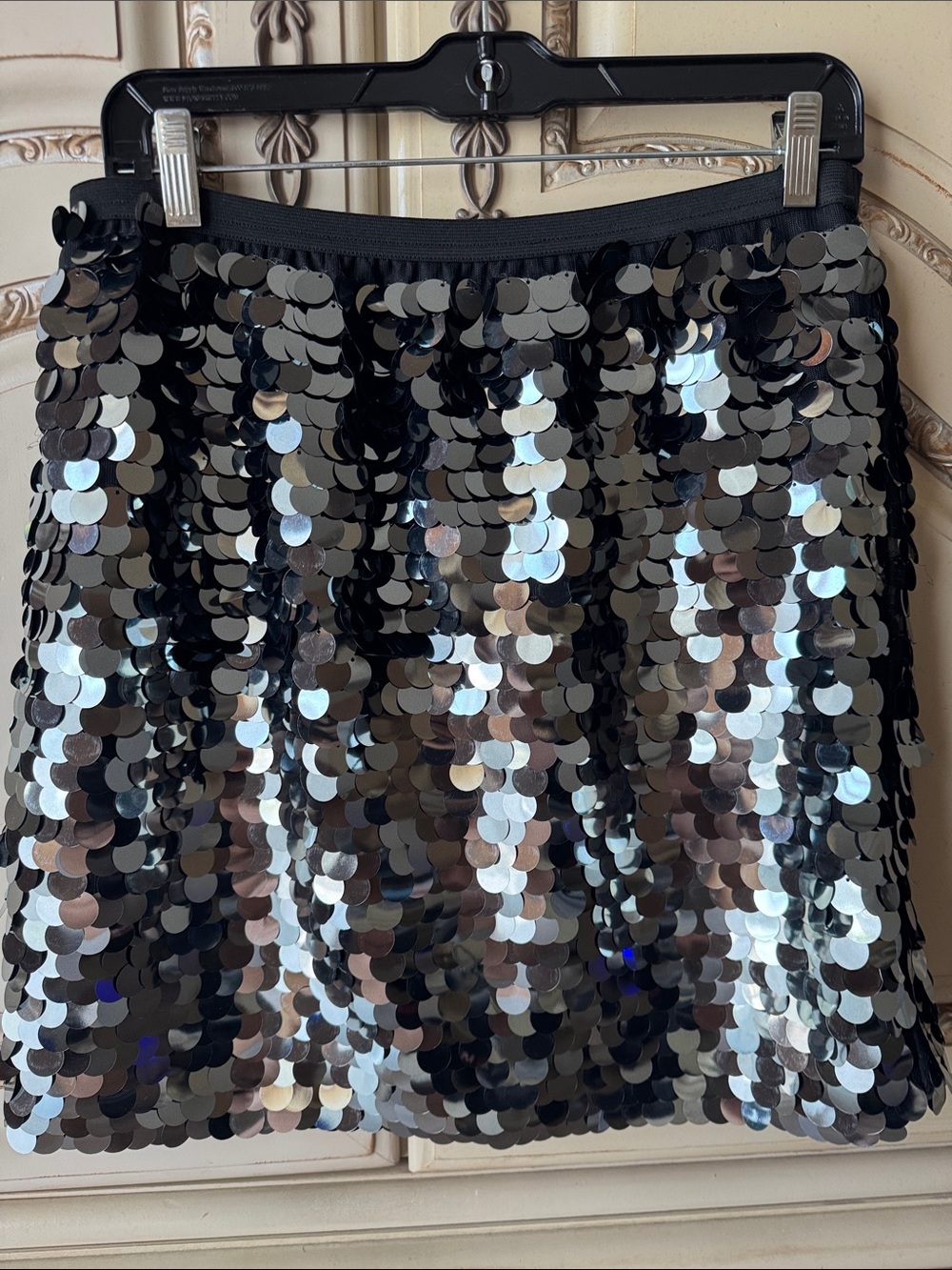 Noisy May Black Sequin Mini Skirt